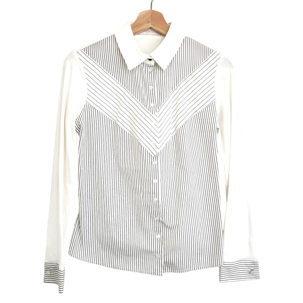 Anne Fontaine Rita Button Up Sz 38 Small